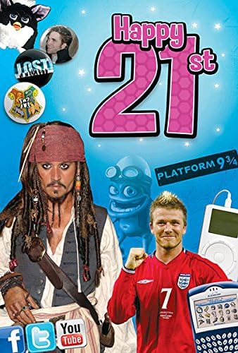 CD Card Company 21St Birthday Gifts For Men And For Women - Happy 21St Birthday Card And Chart Hits Cd