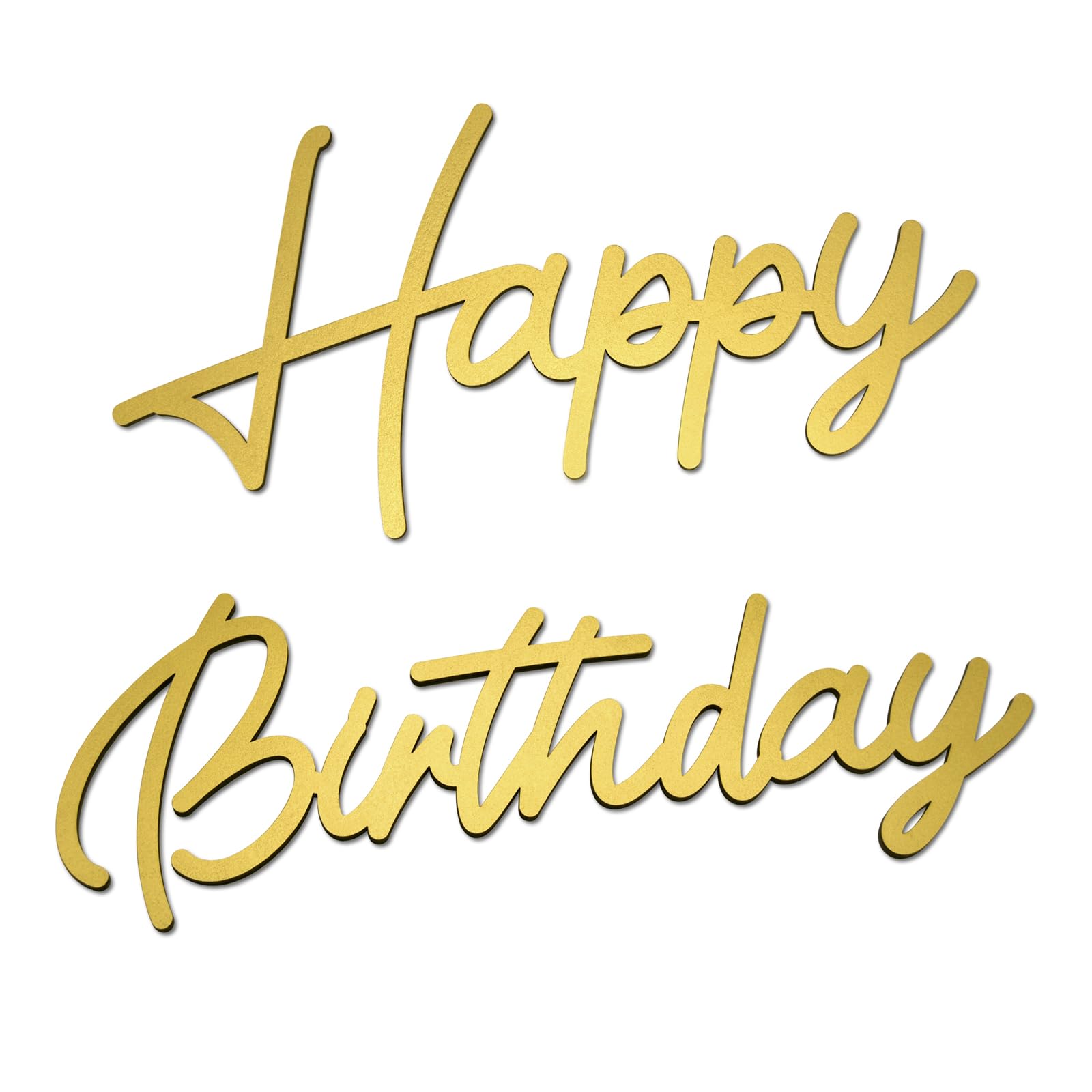 Photo 1 of ?GYFCI Happy Birthday Wooden Sign - Reusable Letters Happy Birthday sign for Arch Backdrop, Wall Decor Photo Prop for Girls, Boys, Kids & Adults' Birthday Party Decorations - Champagne Gold