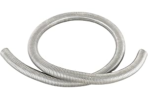 TORDXICS Universal stainless steel Exhaust Flex Pipe Flex Tube-72" 6 Feet Length 1.5" [1 1/2"] ID