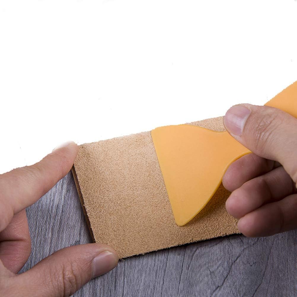 Toyvian Glue Spreaders DIY Scraper Mini Sticks Smear Applicator Handmade Practical Home Handwork Paper Leather Craft Tool (Yellow) 5pcs - Image 5
