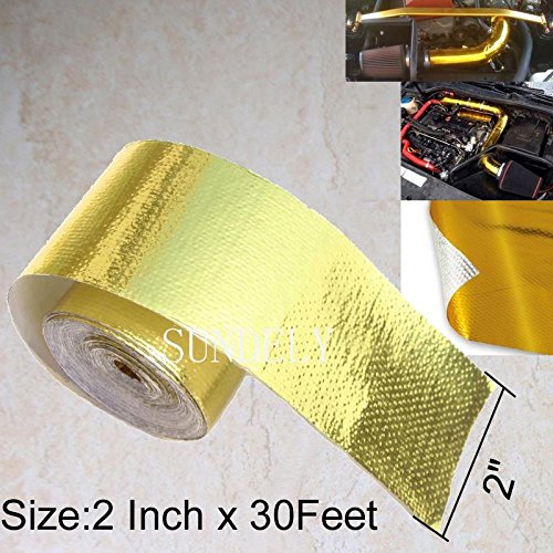 SUNDELY Gold Reflective Self Adhesive Backed Wrap Sheet Tape Roll for