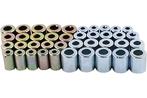 Wisepick 40PCS Hose Ferrule Set #6#8#10#12 Size Color Zinc Coating and Blue White Zinc Coating