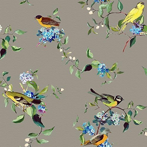 Izabela Peters Designer Upholstery, Curtain, Sewing Fabric - Overbeck Garden, Taupe, Lakeland Collection - 1 Metre - Designed & Printed in the UK (Choice of Colourway)