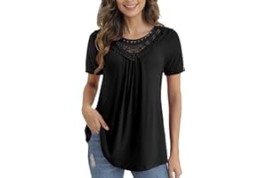 mjhGcfj Short Sleeve Tunics For Women To Wear With Leggings Plus Size Fashion Plain Crew Neck T-shirt Mid-length Blouse