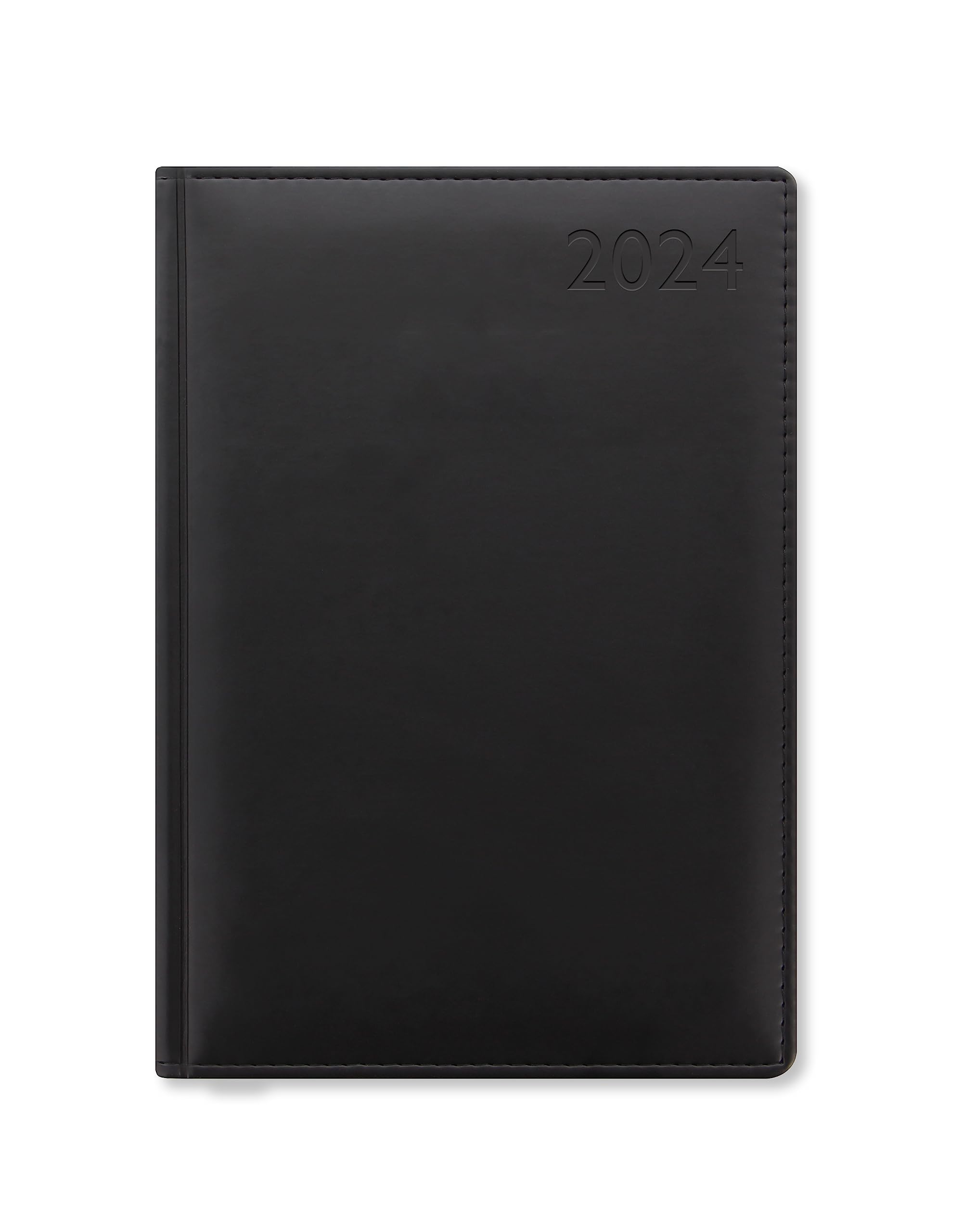 Letts Verona A5 day to a page with appointments and planners 2024 diary - black