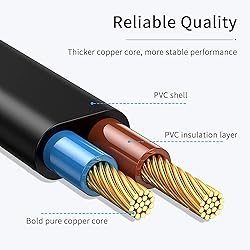 TV Power Cord 6.6ft Cable for TCL LG JVC Sony