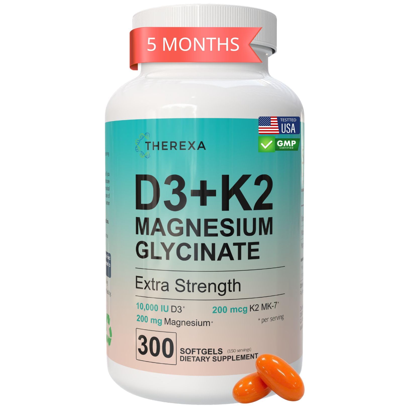 D3 K2 Magnesium Glycinate - Extra Strength