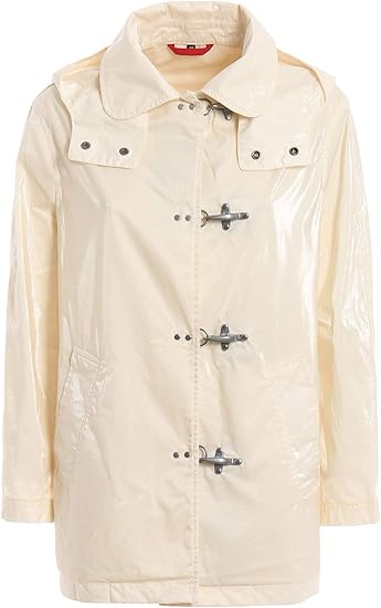 Fay 4 Ganci Off White Coated Cotton Windcheater at Amazon Women's Coats Shop