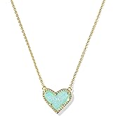 Kendra Scott Ari Heart Adjustable Length Pendant Necklace for Women, Fashion Jewelry