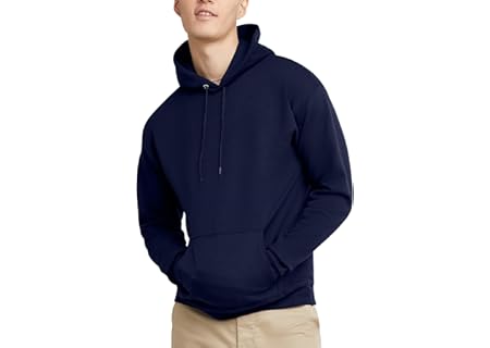 Hanes EcoSmart Hoodie, Midweight Fleece, Pullover Hooded Sweatshirt for Men