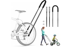 Upgrade Bike Training Handle - Extended 27"-33" Multi-Position Adjustable Children Bike Trainer Balance Push Bar for Kids Lea