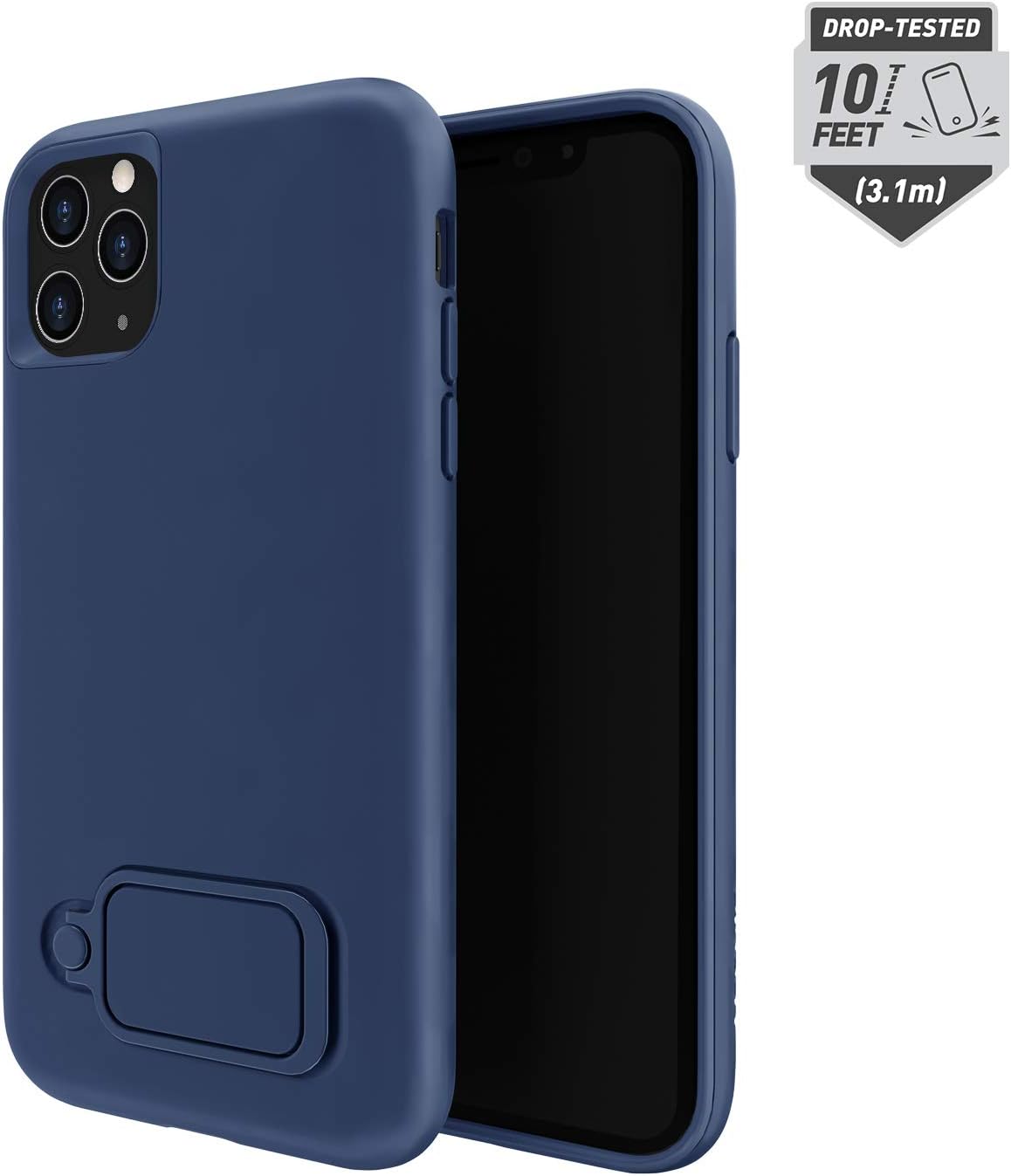 Skech Slim Shockproof Anti-Slip Vortex Hybrid Case with Adjustable Ring Kickstand for Apple iPhone 11 Pro Max 6.5" [Wireless Charging Compatible] - Navy