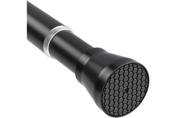 Tension Rods for Windows 28 to 48 Inch Black Curtain Rods No Drilling Tension Rod Curtain Rod Adjustable Tension Curtain Rods