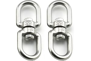 Lind Kitchen Double Ended Swivel M5 Eye Hook - 304 Stainless Steel Swivel Shackle Ring Connector