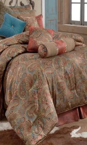 Amazon Com Cowgirl Kim San Angelo Red Comforter Set Home Kitchen