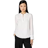 Calvin Klein Womens Sleeveless Collared Twist Front Blouse