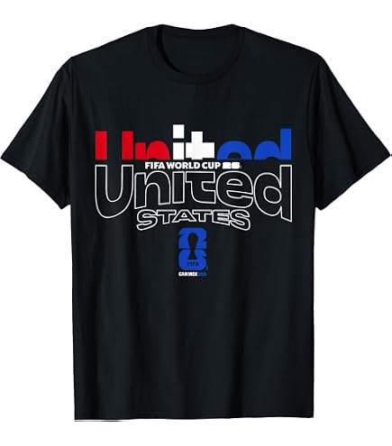 Amazon.com: FIFA World CUP26 Qualifier USA Team Color T-Shirt