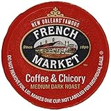 French Market Coffee Single Serve Cups, Medium-Dark Roast With Chicory, 12 count