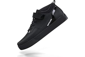 SANDUGO Mens MTB Mountain Bike SPD Cycling Shoes,Suitable Mountain Biking DH Enduro, Compatible All 2 Bolts Pedals,Black