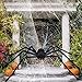 Begleri Halloween Decorations Outdoor, 7.5 FT Giant Spider 90 Inch Largest & Furry Spider with Vivid Eyes Yard,Party Indoor Outdoor