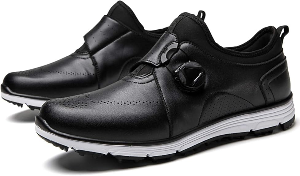 Men's Waterproof Golf Shoe Breathable Leather Golf Shoes with Lace