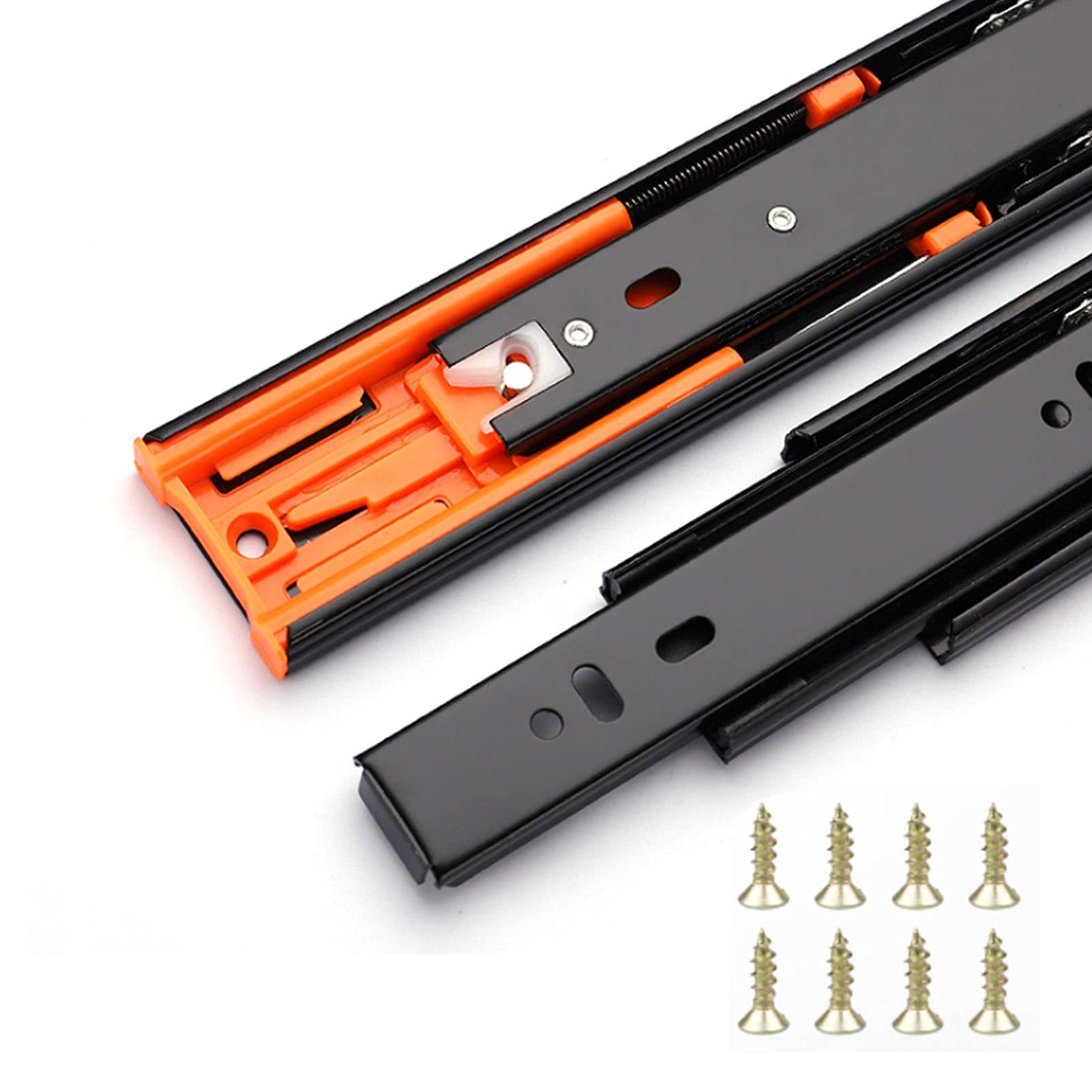 JOLIGAEA 6 Pair 300mm Soft Close Ball Bearing Drawer Runners, 3 Folds Full Extension, Side Mount, Heavy Duty 45kg Load Capacity