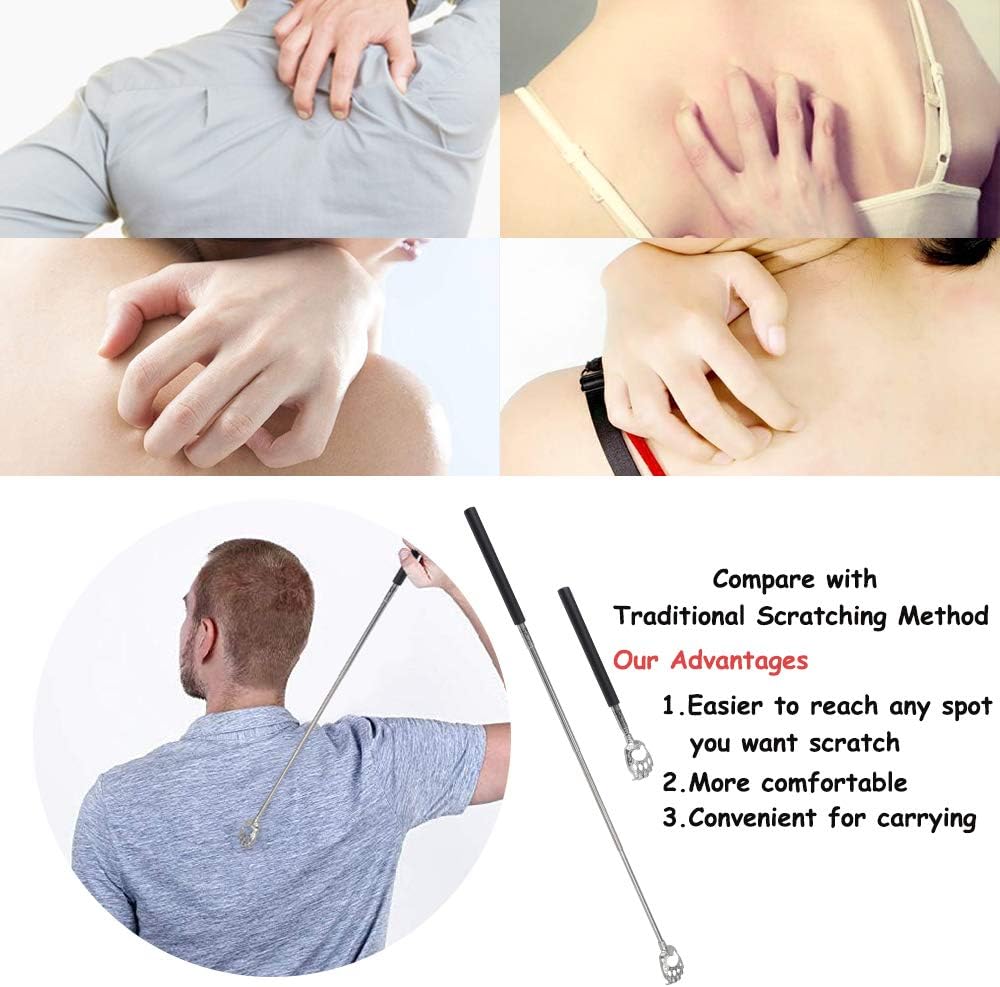WOVTE Bear Claw Black Telescopic Back Scratcher: Health & Personal Care