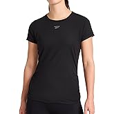 Reebok Womens Ruched Short Sleeve Crewneck T-Shirt