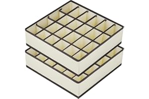 2PCS Underwear storage and organization box with foldable partition design, multi-compartment classification, suitable for br