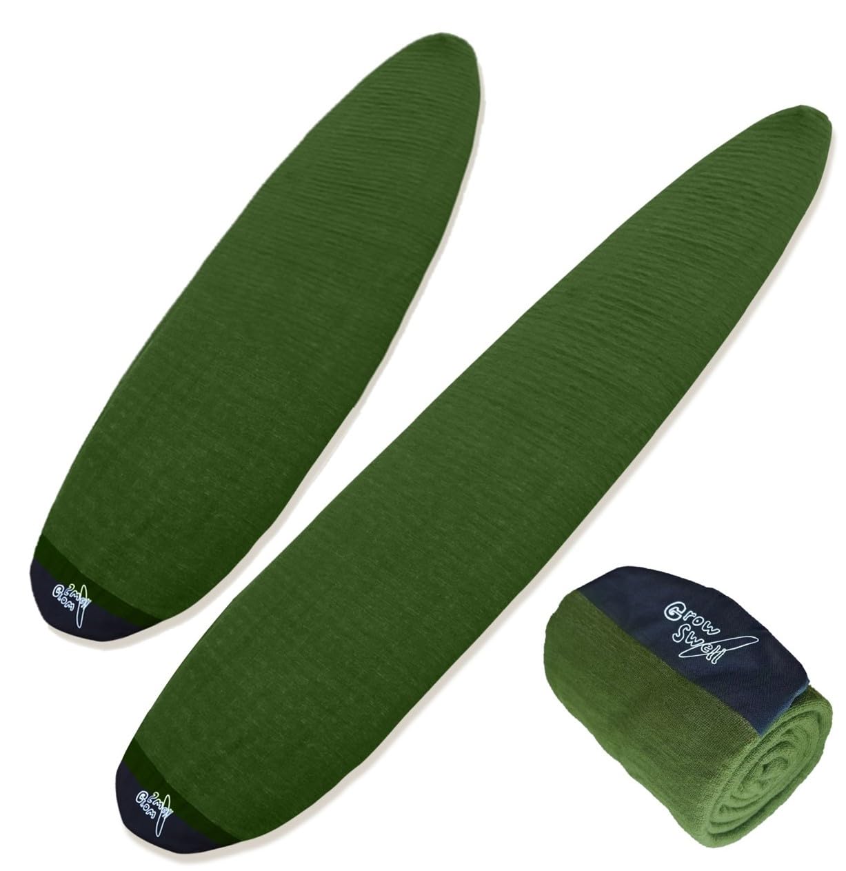 Photo 1 of GrowSwell fabric Sock for 6'6 Surfboard, Treetop Green Surfboard Cover, Surfboard Protection from Scratches, Dings, Wax, UPF 50+ proteciton, Keep 30°F cooler when covered (6’6 long- nose rounded)