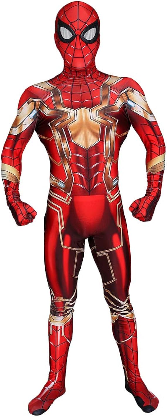 Ultimate Iron Spiderman Costume Halloween Fancy Dress Cosplay Jumpsuit