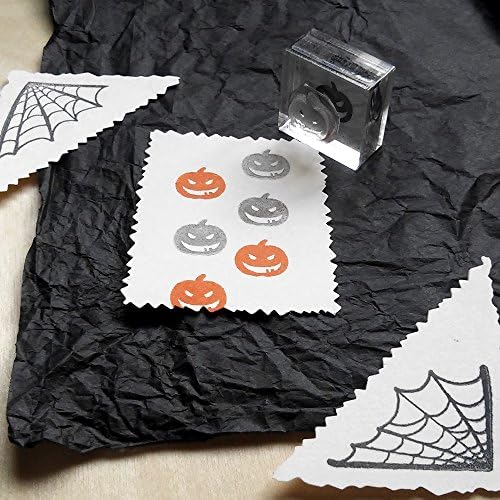 Pumpkin Jack o'Lantern Stamp, clear polymer cling mounted, small accent stamp