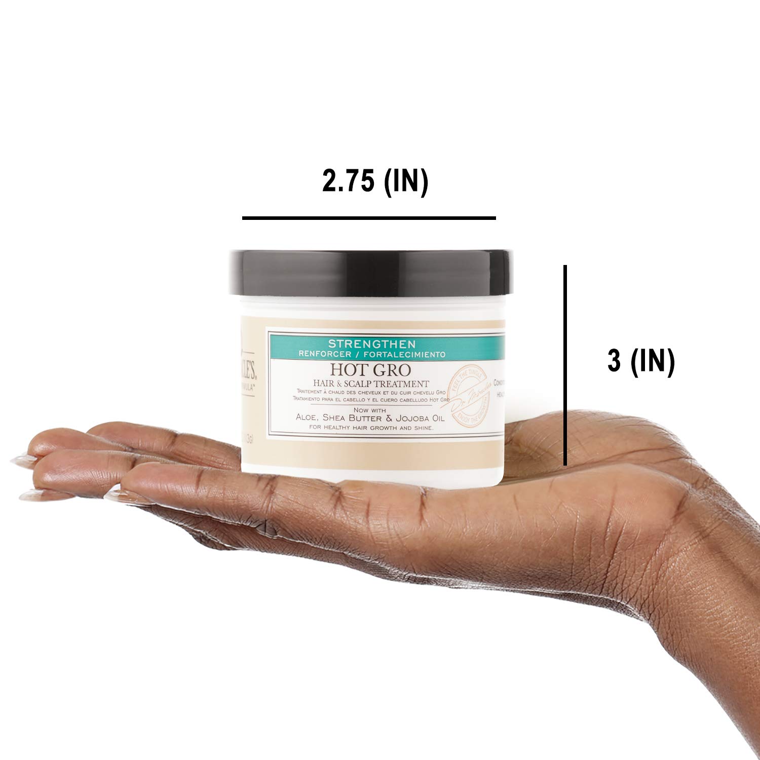 Dr. Miracle's Hot Gro Hair and Scalp Treatment - For Healthy Hair Growth & Shine, Contains Aloe, Shea Butter, & Jojoba Oil, Strengthens, Moisturizes & Conditions, 4 oz : Hair Regrowth Treatments : Beauty