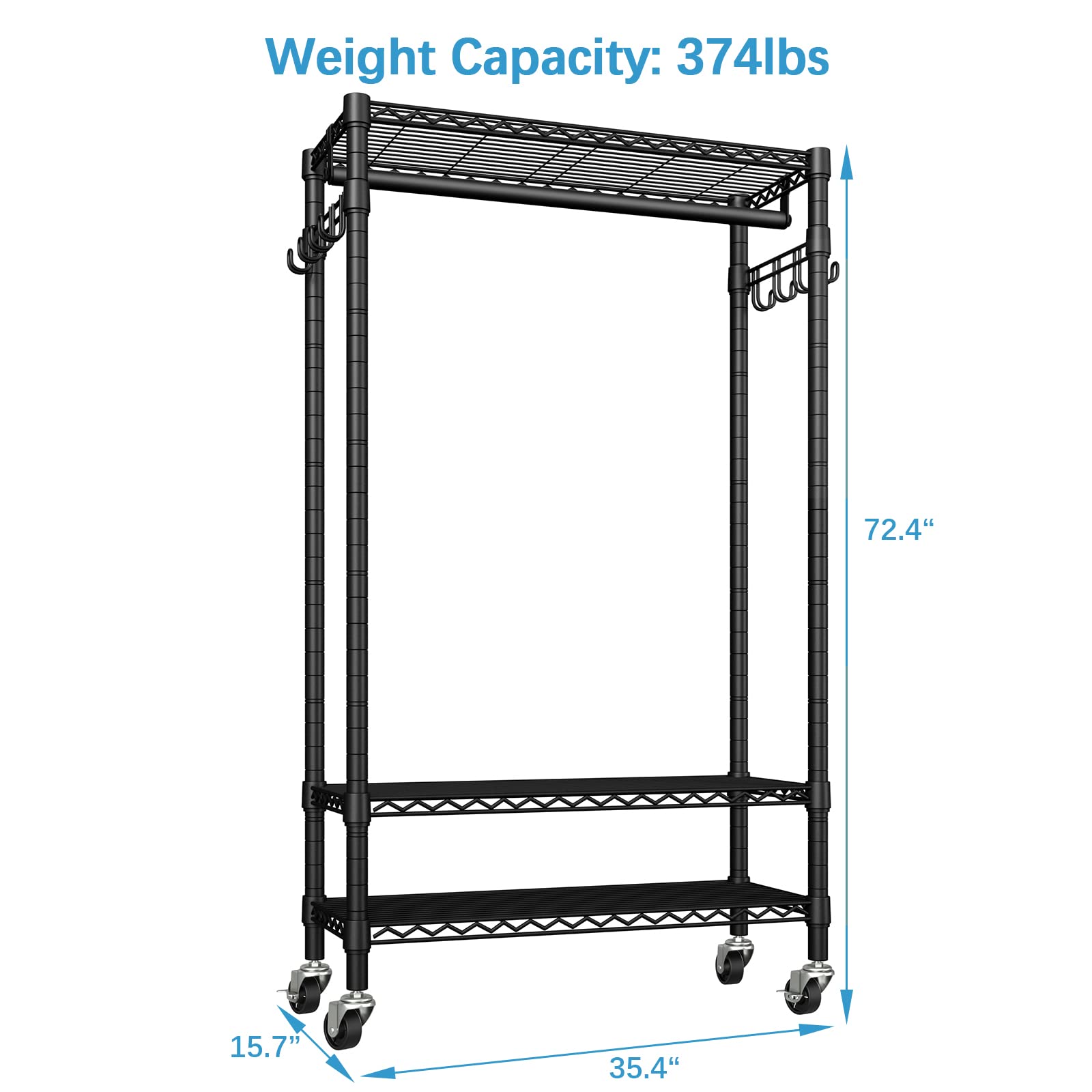 Mua VIPEK R1 Rolling Garment Rack Heavy Duty Clothes Rack for Hanging ...