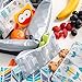 Bumkins Reusable Snack Bags, for Kids School Lunch and for Adults Portion, Washable Fabric, Waterproof Cloth Zip Bag, Supplies Travel Pouch, Food-Safe Storage, 2-pk Cactus and Quill