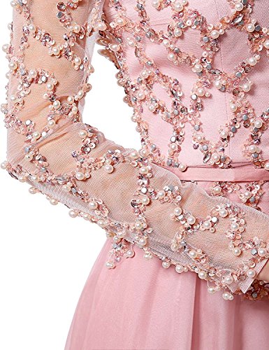 Anmor Chiffon Mother Of The Bride Groom Formal Wedding Dresses Long Sleeves Party Evening Gown Burgundy US12 - Thumbnail 3