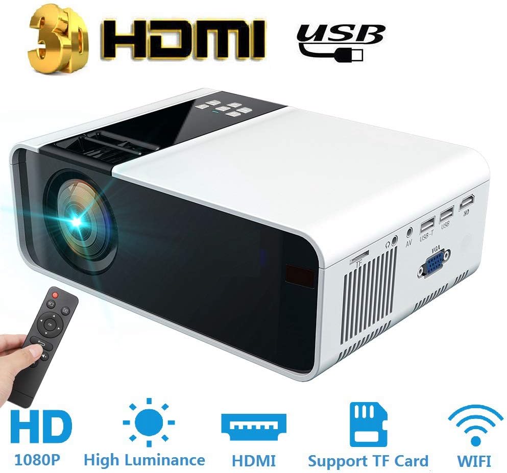 Hakeeta Proyector 3D, Ultra-HD 1280 * 720P 4K 5000 lúmenes ...