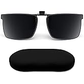 LADYPONYCSC Polarized Clip-on Sunglasses for Men & Women, Universal Fit Over Prescription Glasses with Case