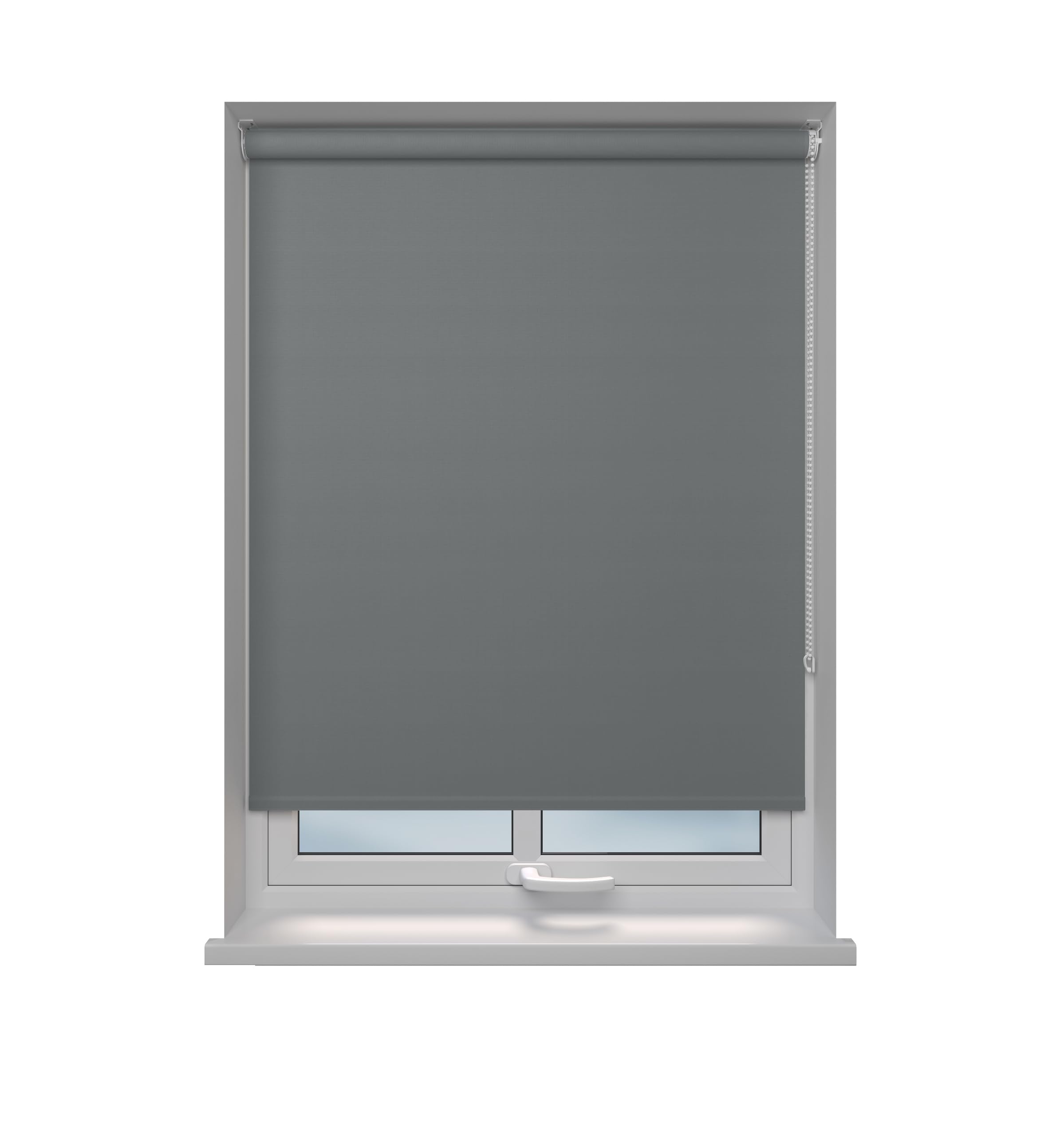 Home In Style 4U Roller blinds Thermal Blackout Roller blind - Trimmable UV Protection Child Safe Home Office Window Blinds Easy Fit Room Darkening shades Grey Blind 60cm wide x 165cm drop