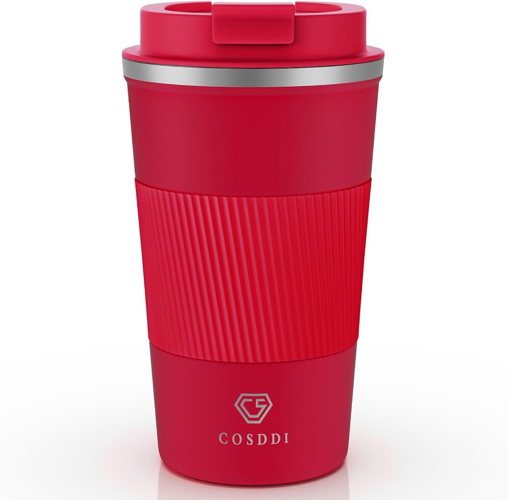 CS COSDDI Travel Mug Insulated Leakproof Lid 510 ml Red A