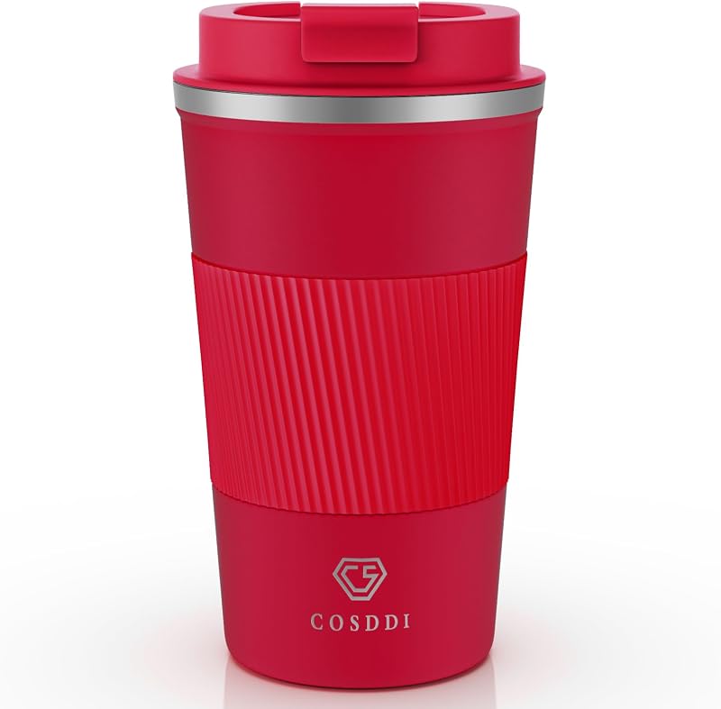 CS COSDDI Travel Mug Insulated Leakproof Lid 510 ml Red A