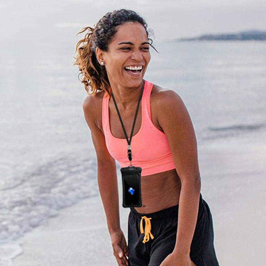 Minlop Praktische Tragbare Wasserdichte Handyhülle Handytasche Wasserdicht Staubdichte Schutzhülle mit Lanyard für Handy bis 6 Zoll