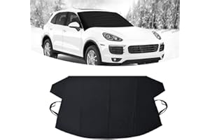 gunhunt Pack-1 Car Windshield Snow Shield Cover, 600D Thicken Oxford Fabric Car Windshield Cover Best for Ice, Frost & Snow Removal Windshield Snow Cover for All Weather (75" x 47.25")