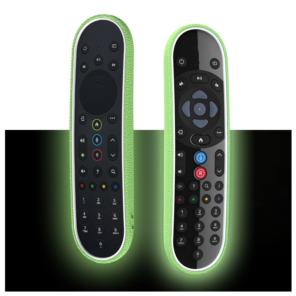 Sky Q Remote Control Cover - Compatible with Sky Q EC201/EC202/EC302, Fit a Glove, Silicone Protection, Good Grip, Shockproof Cover with Anti-Lost Hand Strap (Green White)