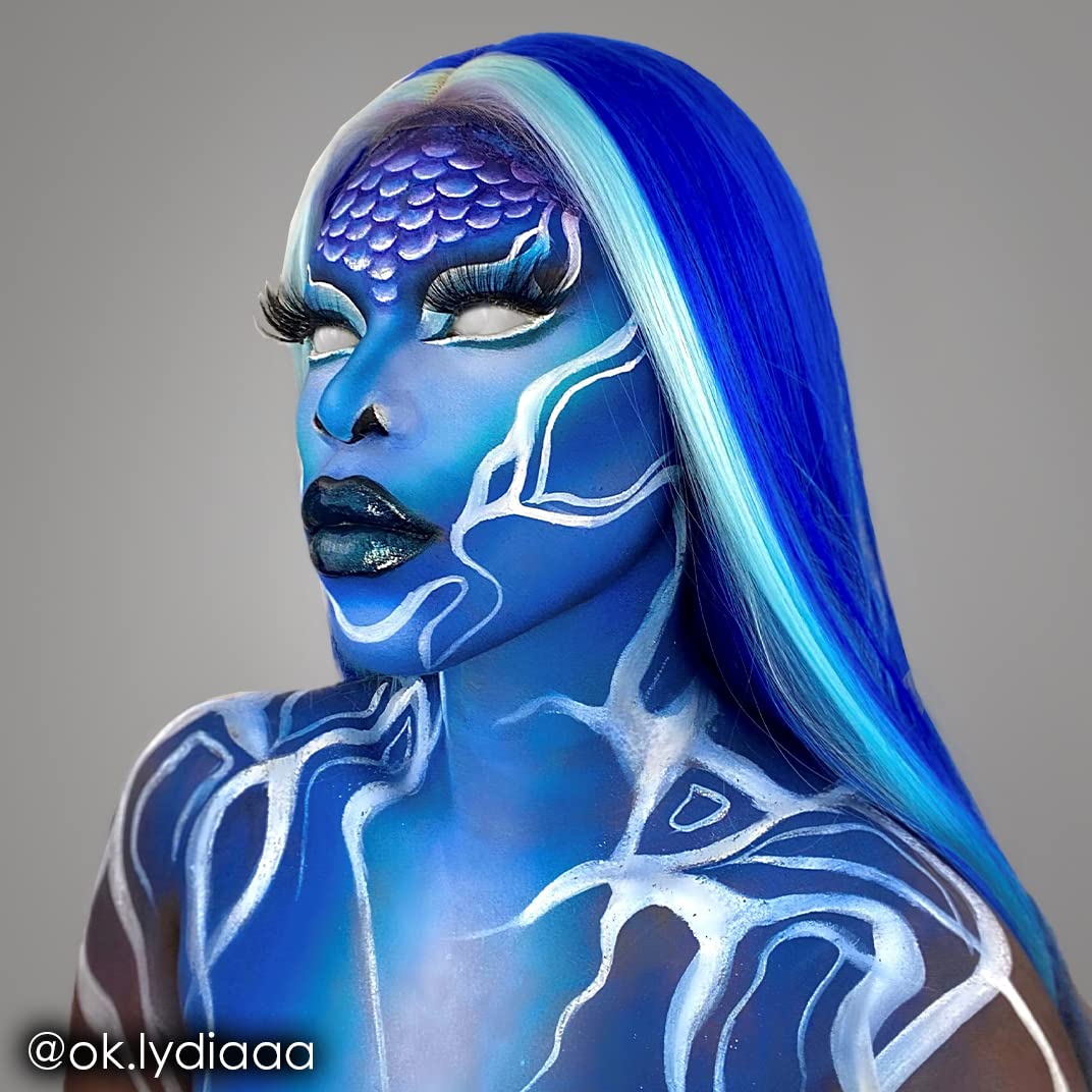 Mehron Mehron Makeup CreamBlend Stick | Face Paint, Body Paint, & Foundation Cream Makeup | Perfect for Halloween .75 oz (21 g) (Blue)