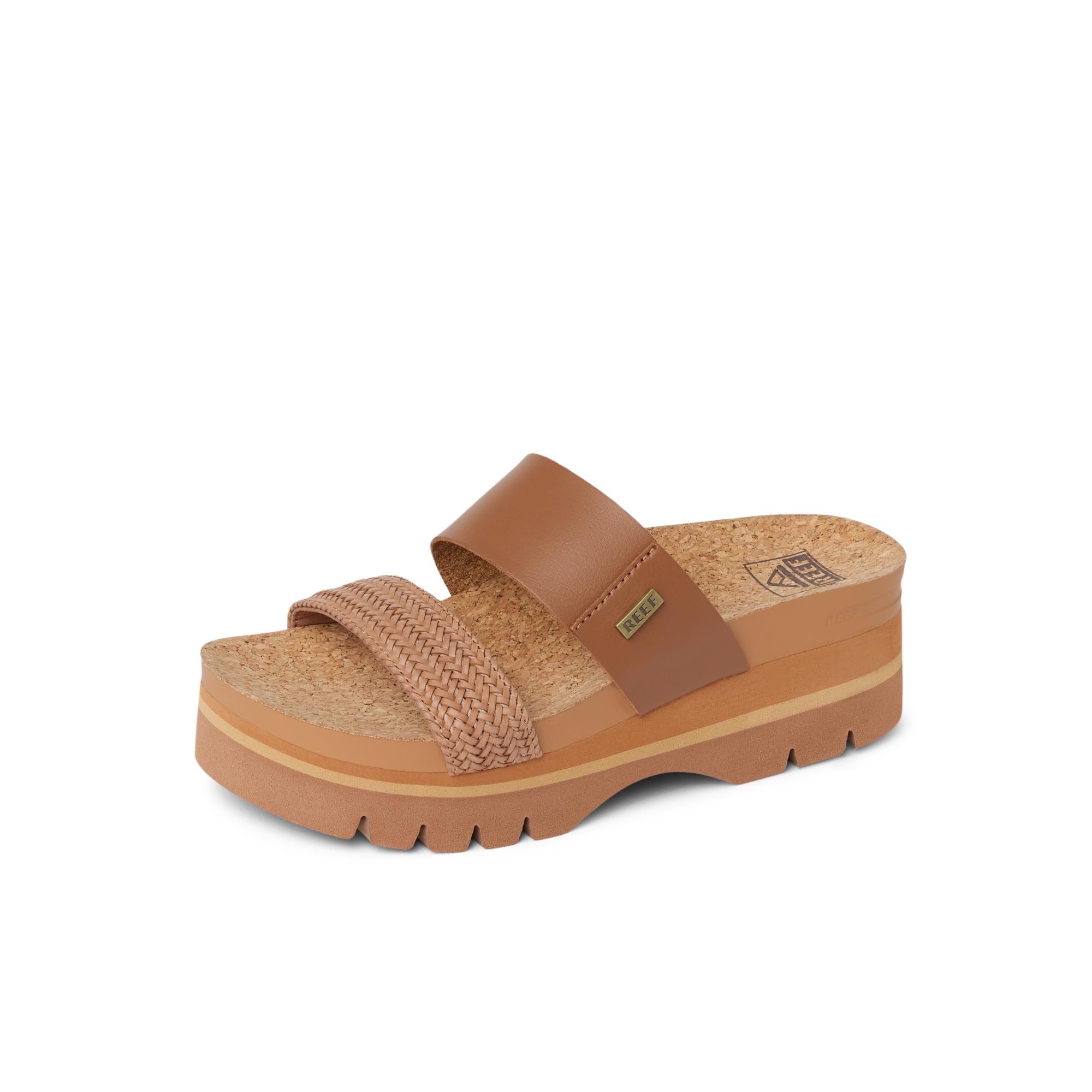 REEF Cushion Vista Higher Womens Platform Fashion Sandal, Arch Support, Ultra Soft Cushion Footbed, Brown Braid, 10 Image REEF Cushion Vista Higher Womens Platform Fashion Sandal, Arch Support, Ultra Soft Cushion Footbed, Brown Braid, 10 Image