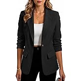 Mina Self 2026 Spring Women's Casual Blazer Jacket - Slim Full-Lined Long Sleeve Lightweight Casual Fashion Work Pocket