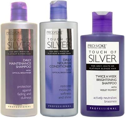 PROVOKE Touch Of Silver 3pc Set: Daily Shampoo, Conditioner, Brightening Shampoo