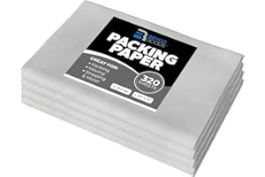 Bryco Goods 320 Sheets - 27” x 17”, 10lbs - Newsprint Packing Paper Sheets for Moving - Newspaper Paper - Shipping Supplies -