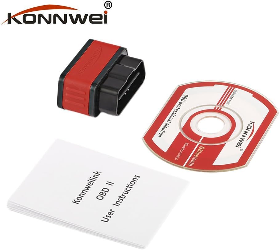 Banghotfire Konnwei KW903 ELM327 ODB2 Car Diagnostic Scanner Code Reader Tool Black & Red